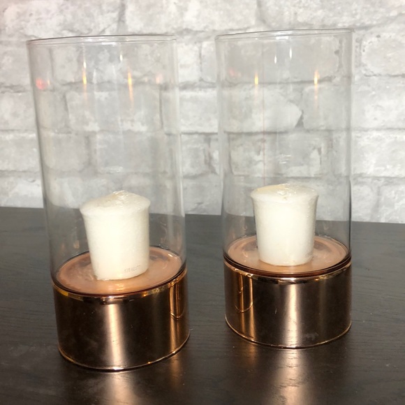 Metallic & glass candle holders - Picture 4 of 4